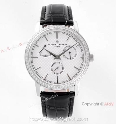 New 2021! AI Factory Vacheron Constantin Geneve Traditionnelle Copy Watch White Dial with Diamonds