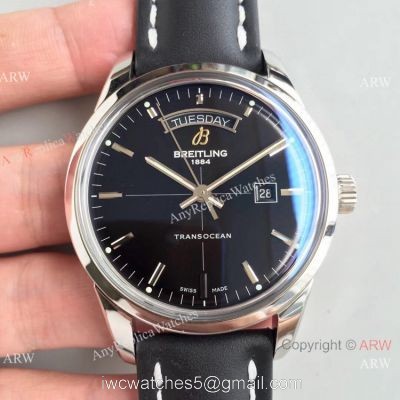 Swiss Grade Copy Breitling Transocean Day  Date V7 Factory Watch Black Dial