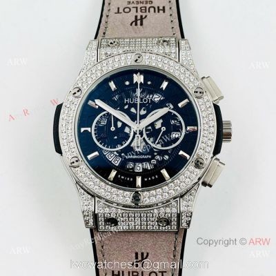 Iced Out Hublot Classic Fusion Chronograph Copy Watches