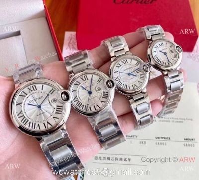 Clone Cartier Ballon Bleu Cartier Couple Watches Stainless Steel Bezel Automatic