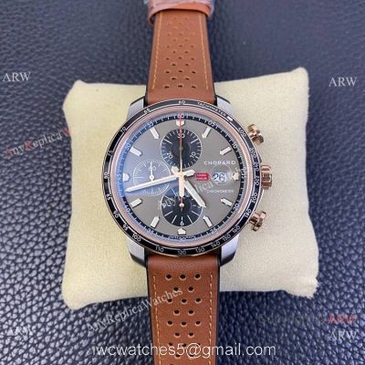 Swiss Grade One Chopard Mille Miglia GTS Azzurro Chrono Watch Rose Gold Crown