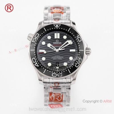 2021 New  Swiss Grade OR Factory Omega Seamaster Diver 300m Watch Stainless Steel Black Ceramic Bezel