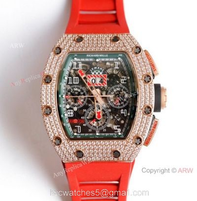 Diamond Richard Mille RM 11-FM Felipe Massa Chronograph Watches Best Replica