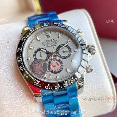 Best Quality Rolex Daytona 43mm Watch SS Black Dial Black Subdials
