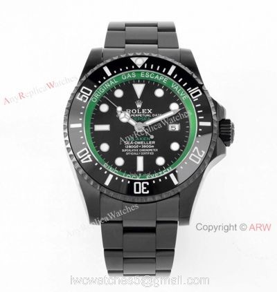 New! Swiss Replica Rolex Blaken Sea-Dweller 44mm Cerachrom Bezel Green Inner