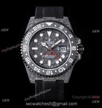 2021 Rolex DiW GMT-Master II JH Cal.3186  Forged Carbon Watch Custom Watch 40mm