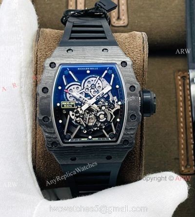 RM Factory 1:1 Swiss Copy Richard Mille RM35-02 Rafael Nadal Swiss NH05 Watch All Black