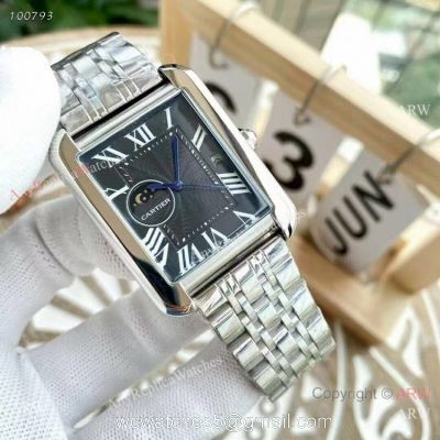 Replica Cartier Tank Watches Men Size Stainless Steel