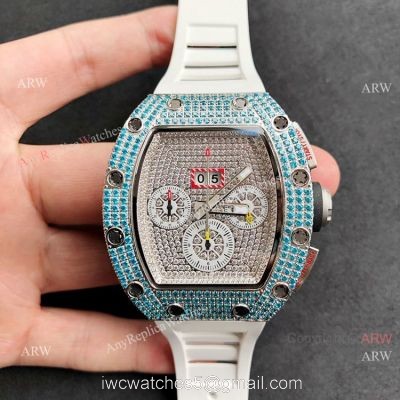 New Diamond Richard Mille RM 11-FM Flyback Chronograph Asia 7750 Watch Replica