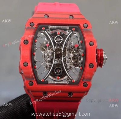 KV Factory Copy Richard Mille Tourbillon Pablo Mac Donough RM53-01 Watch TPT Carbon