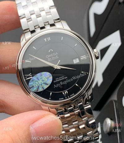 MKS Factory Omega Classic De Ville Prestige 9015 Watch Stainless Steel Black Dial