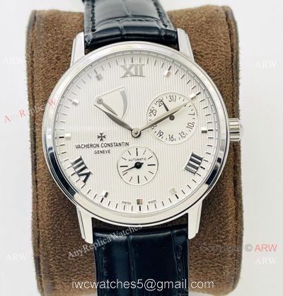 Swiss Grade One Vacheron Constantin Patrimony TWS Cal.1420 watch White Power reserve Dial
