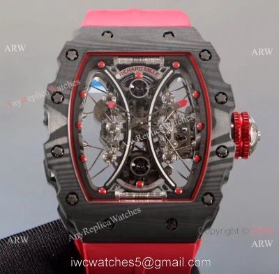 KV Factory Richard Mille RM53-01 Tourbillon Pablo Mac Donough Watch TPT Carbon and Red