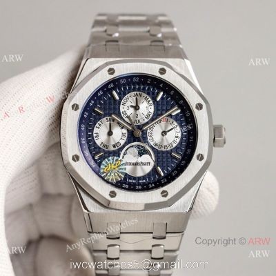 JH Factory Swiss Copy Audemars Piguet Royal Oak Perpetual Calendar Cal.5134 Blue Dial Watch Men