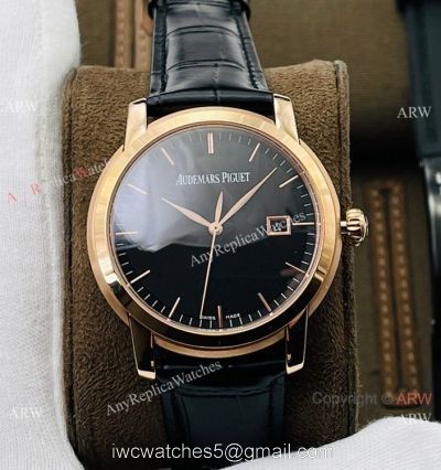 New 2021! Best Replica Audemars Piguet Jules Audemars Black Dial 41mm Watch 3120 Automatic