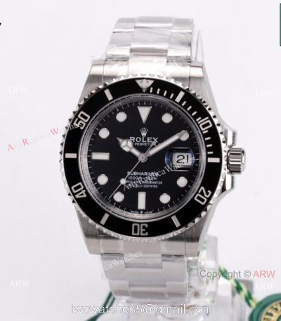 Swiss Grade 1 Rolex Submariner Black Dial 1:1 VS 3235 New 41mm Watch  72 Power Reserve