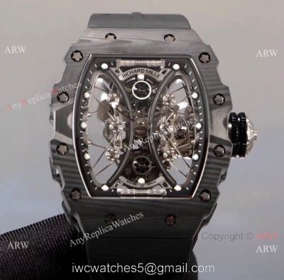 KV Factory Richard Mille RM53-01 Tourbillon Pablo Mac Donough Watch TPT Carbon Rubber Strap