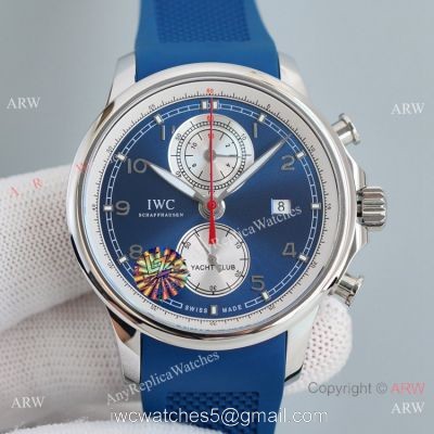 New Replica IWC Portugieser Yacht Club Chronograph Cal89361 Blue Dial Watch