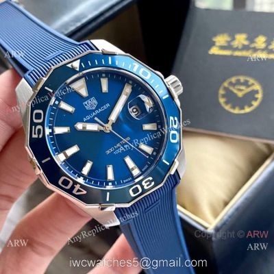 New Replica TAG Heuer Aquaracer 300m QUARTZ Watch Blue Rubber Strap