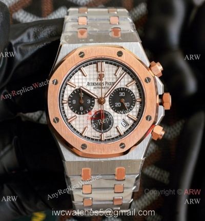 Knockoff Audemars Piguet Royal Oak 42mm Watch 2-Tone Rose Gold Chronograph