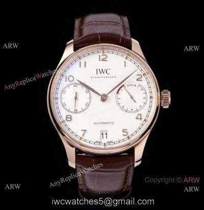 ZF Factory IWC Portugieser Automatic 7 Days Rose Gold White Dial Watch 42mm  Brand NEW