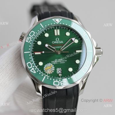 JH Factory Swiss Omega Seamaster James bond 8500 Watch Black Rubber Strap