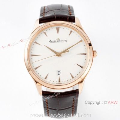 ZF v2 Version Jaeger-LeCoultre Master Ultra Thin Q1288420 Replica Watch Rose Gold