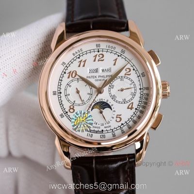 JH Swiss Copy Patek Philippe Perpetual Calendar Chronograph Rose Gold Watch