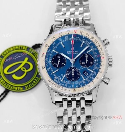 GF V2 Replica Breitling Navitimer B01 Chronograph Blue Watch   Best 1:1 Watches