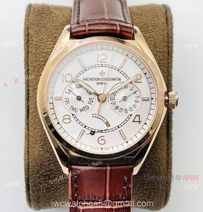 TW V2 Vacheron Constantin Fiftysix (day-date) 4400e watch Rose Gold White Dial 40mm