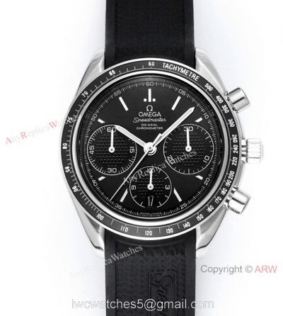 HRF Replica Omega Speedmaster Racing Co-Axial Black Dial Watch Cal.3330 Movement