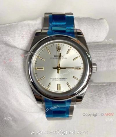 2021 Newest! Clone Rolex Oyster Perpetual Watch 41MM Silver Dial Oyster Band