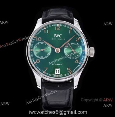 Super Clone IWC Schaffhausen Portugieser 7 Days IW500708 ZF Green Dial Swiss 52010