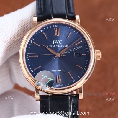 Knock-off  IWC Portofino Citizen 9015 Rose Gold Case Watch