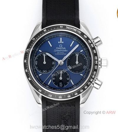 HRF Swiss Replica Omega Speedmaster Racing Chronograph Watch Blue Dial