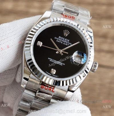 Swiss Copy Rolex Datejust 36mm President Stainless Steel Onyx Dial  ETA2836