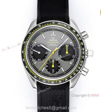 HRF Swiss Replica Omega Speedmaster Racing Gray Dial Watch