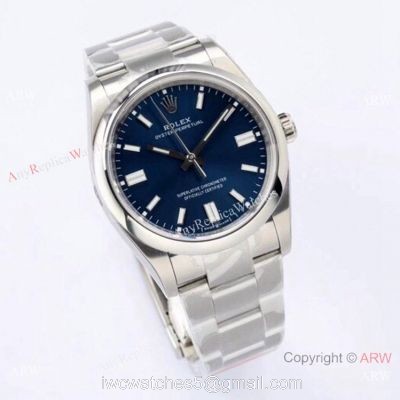 2020 Newest! Super Clone Rolex Oyster Perpetual 36mm EW Factory 3230 904L Blue Dial Watch