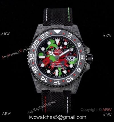 2021 1:1 Replica Rolex DiW GMT-Master 2 Graffiti Dial JH Cal.3186 Custom Watch