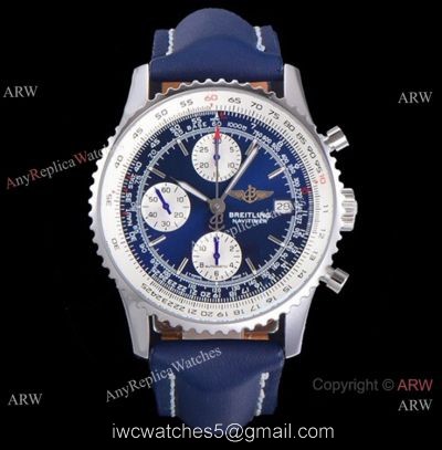OXF Swiss Replica Breitling Old Navitimer II A13322 Watch Blue Chronograph Dial