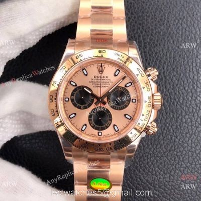 Super Clone Rolex Daytona Rose Gold Watch 1:1 Best Noob Factory 4130 Movement