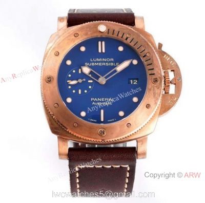 ZF Factory Panerai Luminor Pam00671 Watch Bronze Case Blue Dial