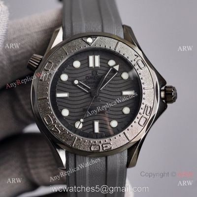 New 2021 Watches  Swiss Omega Black Seamaster Diver 300m Watch Rubber Strap