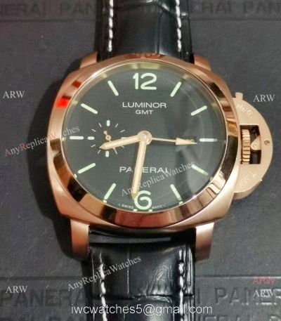 Copy Panerai Luminor Gmt Automatic PAM 00535 Watch Rose Gold