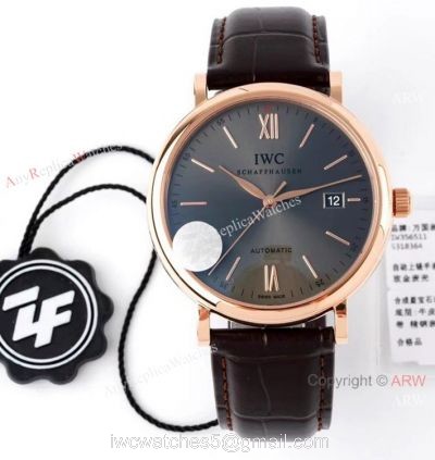 ZF Factory IWC Portofino Swiss 9019 Gray Dial Rose Gold Watches