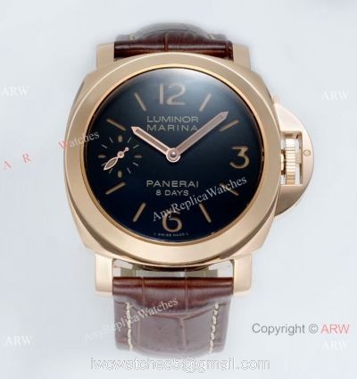 HW Factory Panerai Luminor Marina 8 Days Oro Rosso PAM511 Watch Rose Gold 44mm