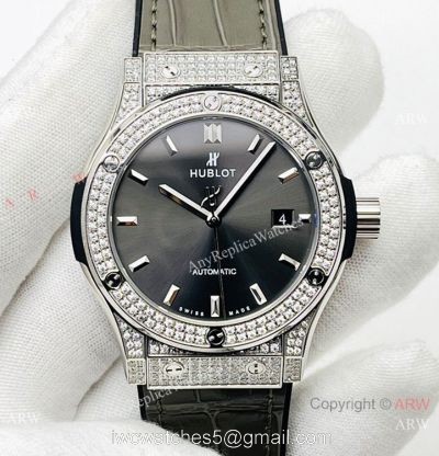 HB Factory V3 Hublot Classic Fusion Swiss Hub1213 Iced Out Watch Super Clone 1:1