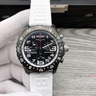 New Breitling Endurance Pro 44mm White Rubber Band Quartz Watch Best Copy