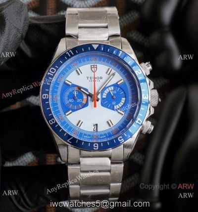 New! Replica Tudor Heritage Chrono Stainless steel Blue Watch