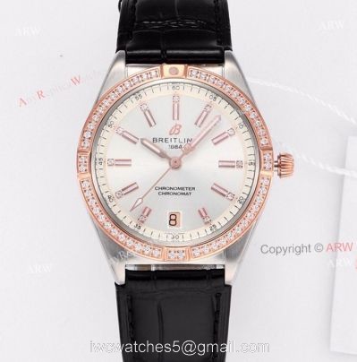 Buy Replica Breitling Chronomat Automatic 36 Rose Gold Watch With Diamonds